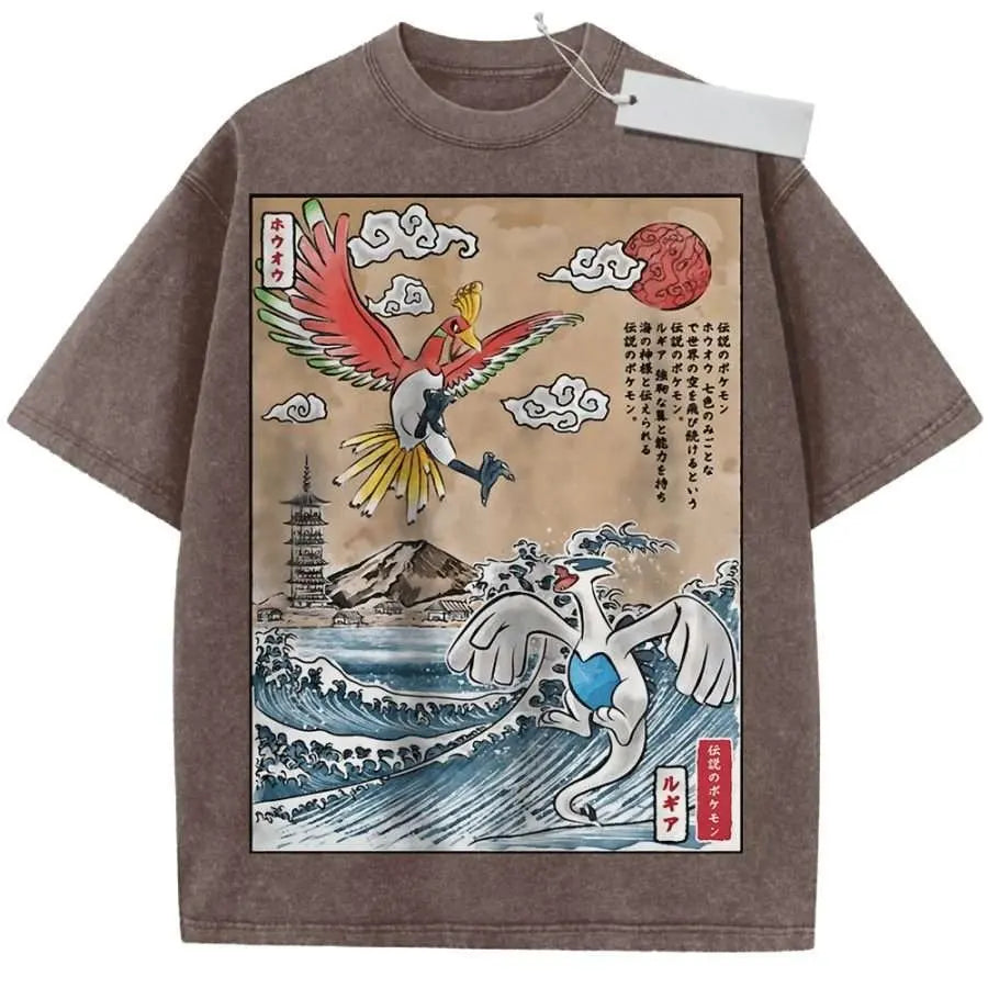 Pokémon — Vintage Washed Oversized Streetwear Tee - Neon Districts