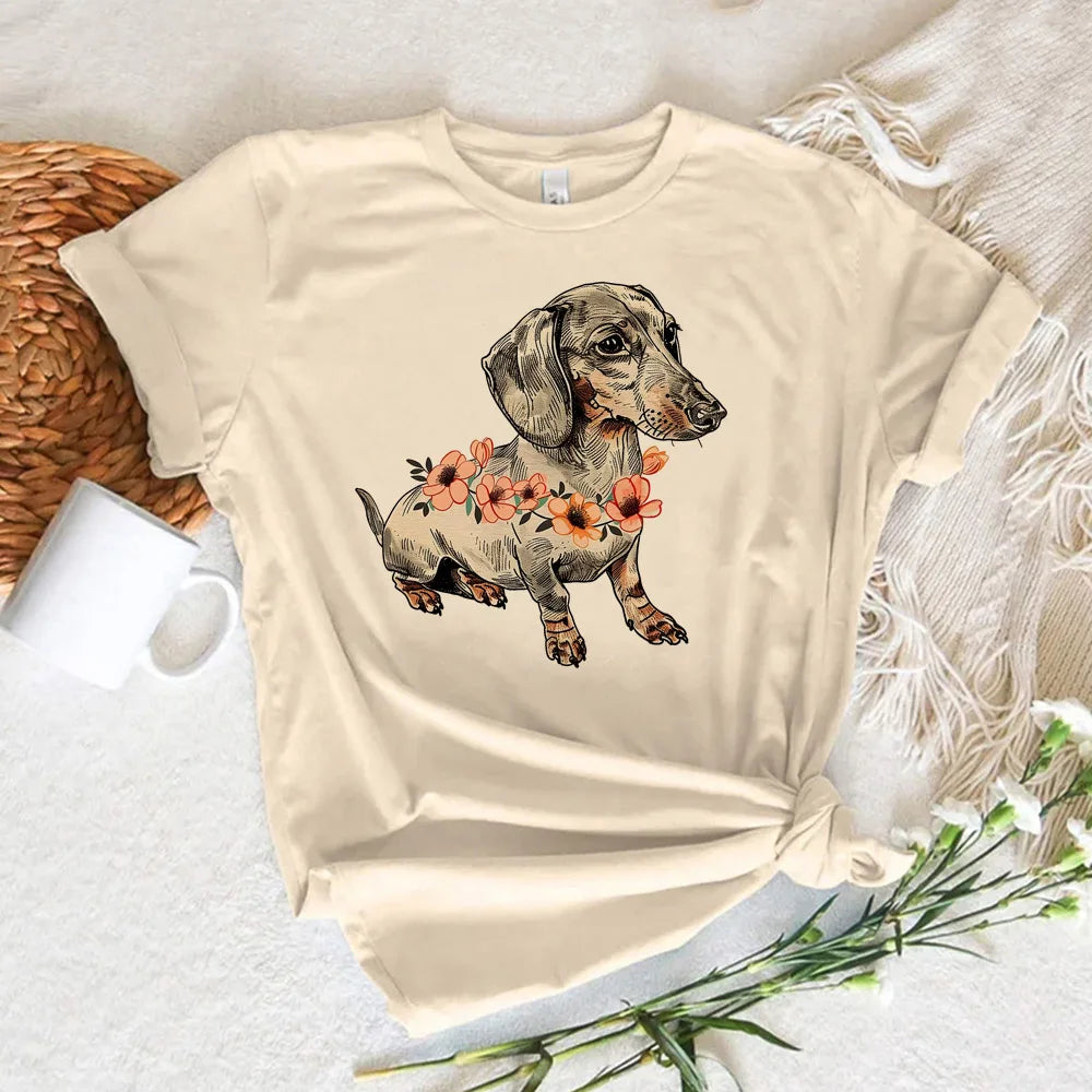 Dachshund Harajuku Graphic Tee - Neon Districts