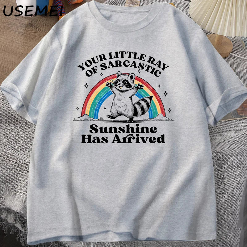 Your Little Ray of Sunshine — Sarcastic Raccoon Meme Tee - Neon Districts