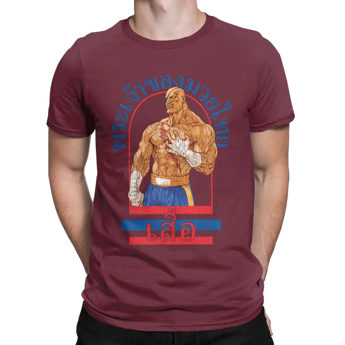 Sagat — God of Muay Thai Street Fighter Gym Tee - Neon Districts