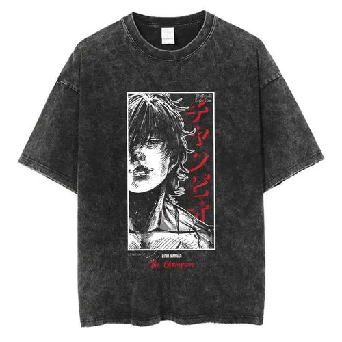 Baki Hanma Harajuku Vintage Washed Tee