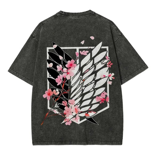 Attack on Titan Retro Cotton Tee – Anime Streetwear