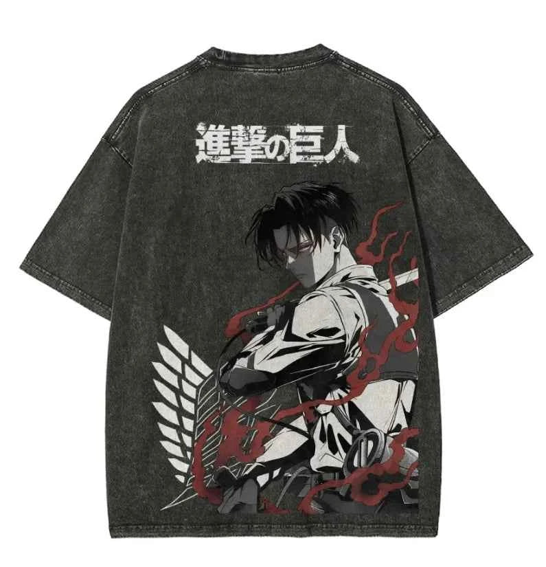 Attack on Titan Retro Cotton Tee – Anime Streetwear
