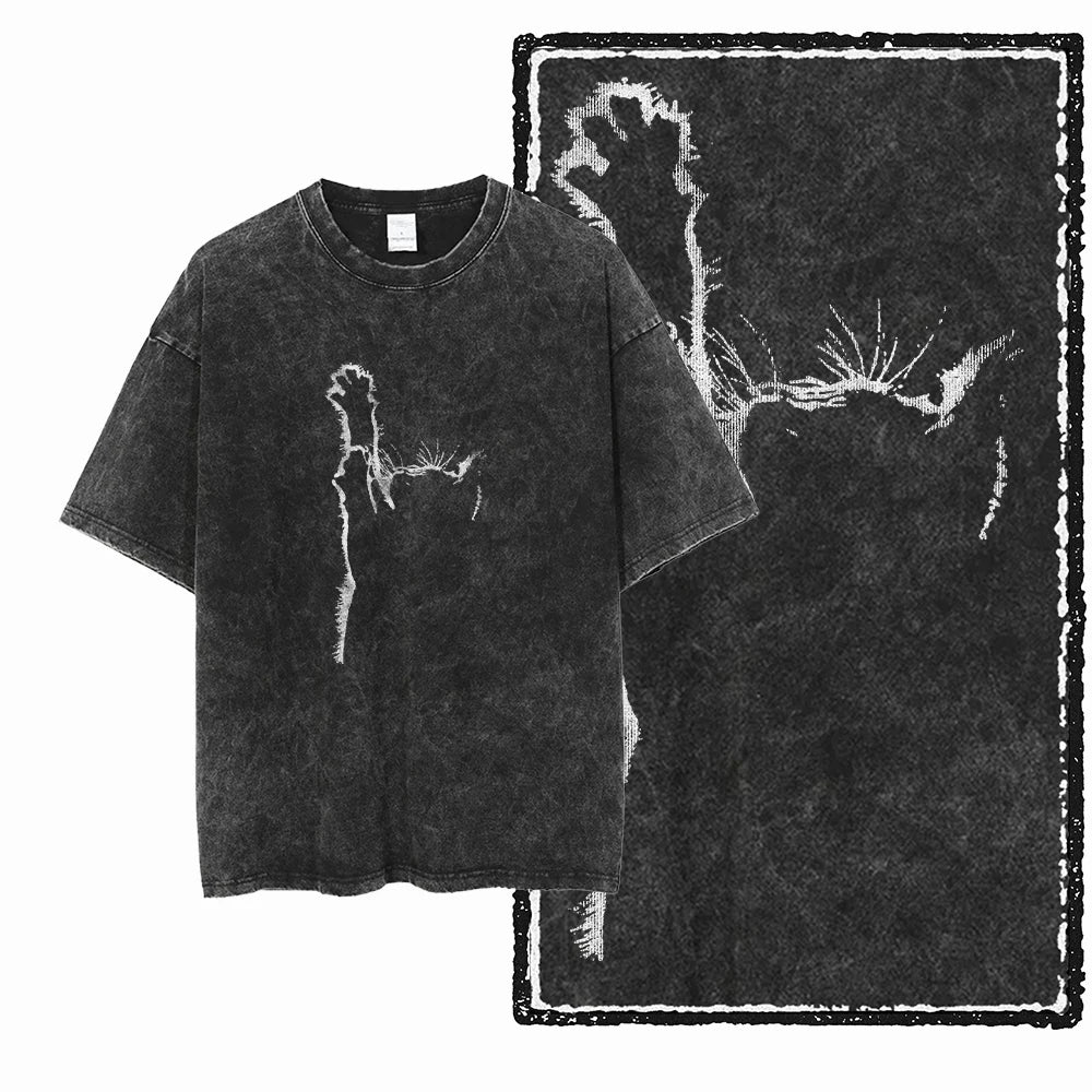 DB Cat — Acid Washed Exclusive Graphic Streetwear Tee - Neon Districts