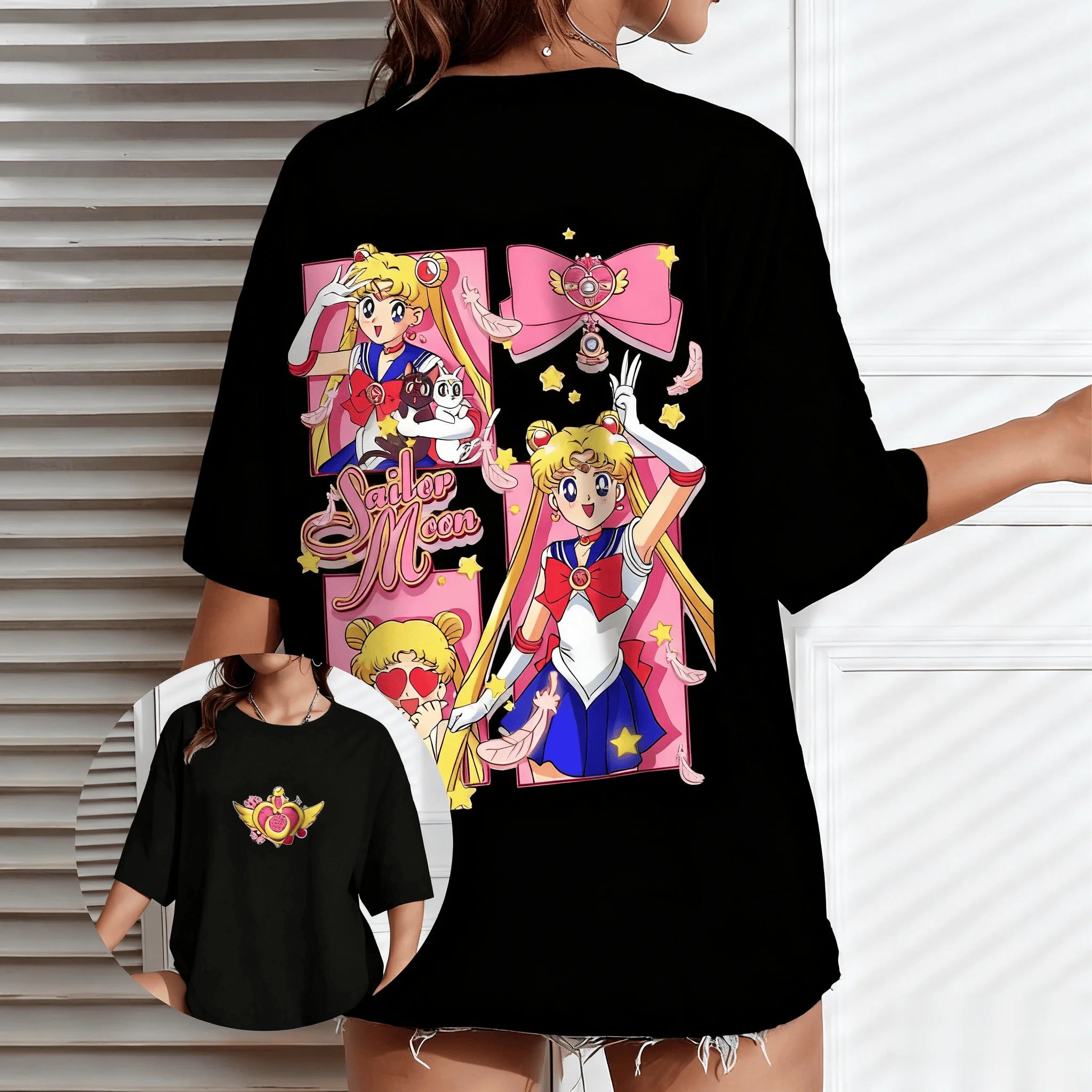 Sailor Moon — 2026 New Year Loose Cartoon Tee - Neon Districts