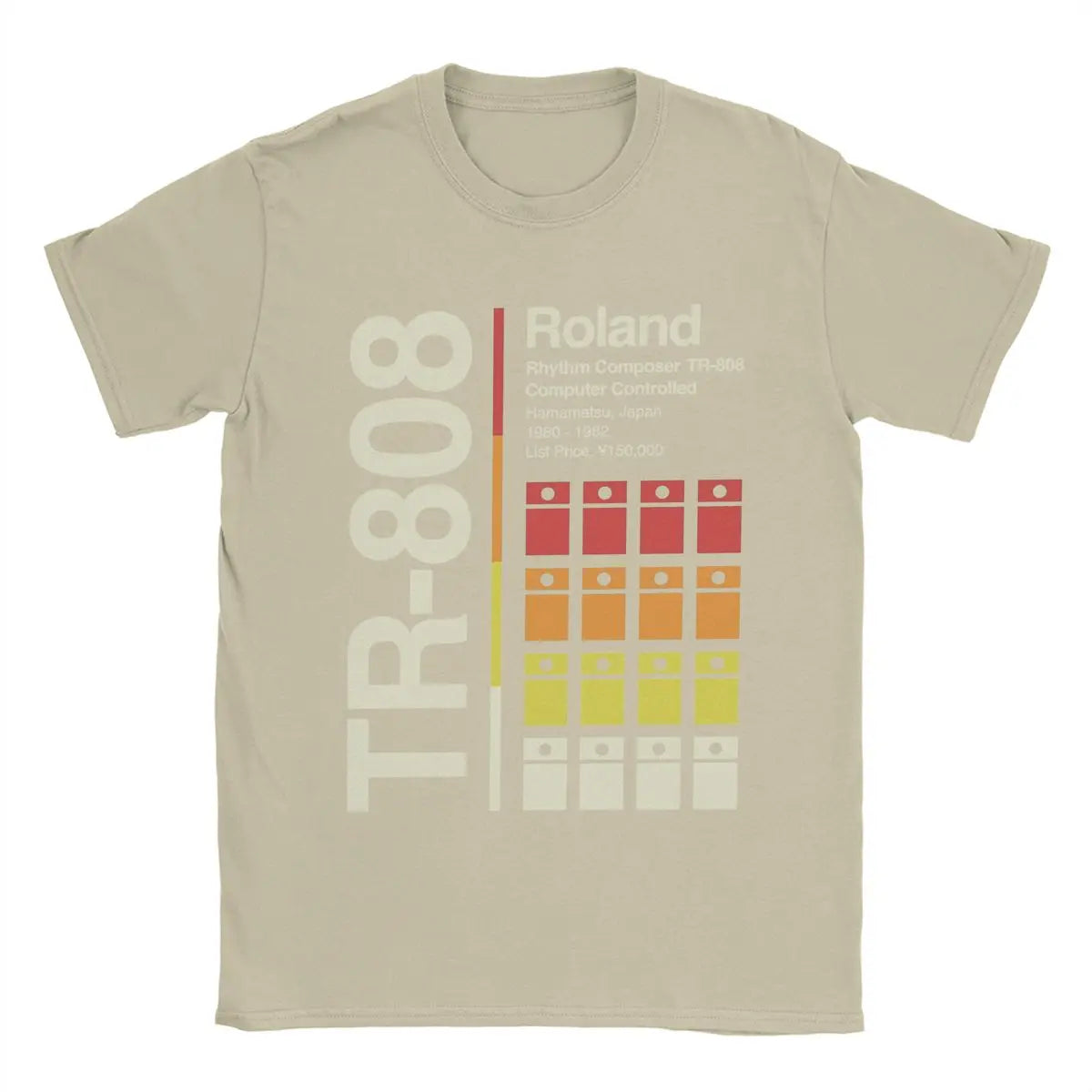 Roland TR-808 — Vertical Drum Machine Graphic Tee - Neon Districts