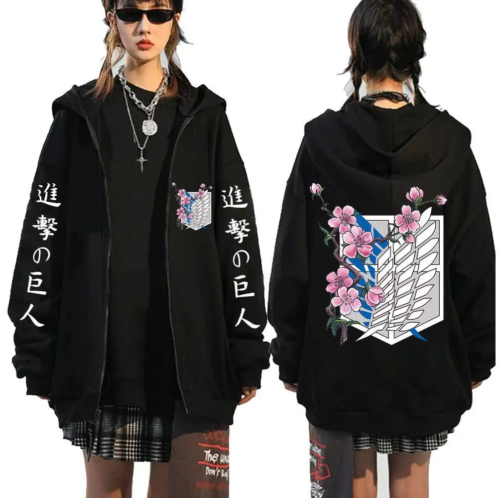Attack on Titan Levi Zip Hoodie - Neon Districts