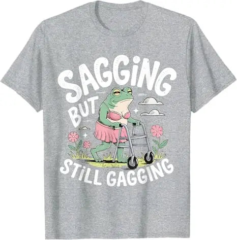 Sagging But Still Gagging — Frog Meme Women's Fashion Tee - Neon Districts
