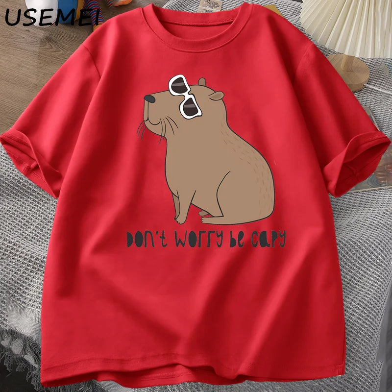 Don't Worry, Be Capy Tee - Neon Districts