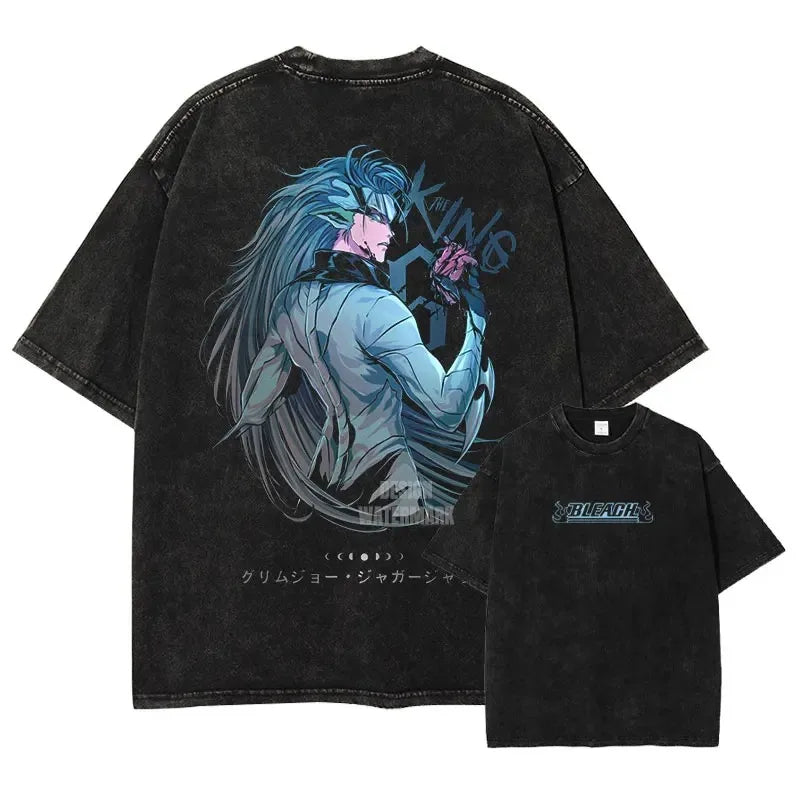 Bleach Aizen Sousuke Graphic Tee – Vintage Washed Oversized