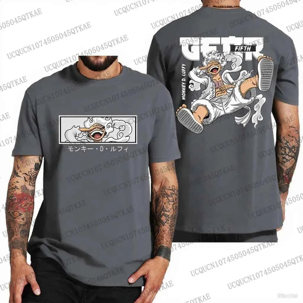 One Piece Luffy Oversized Cotton Tee - Stylish One Piece Luffy T-shirt for Fans