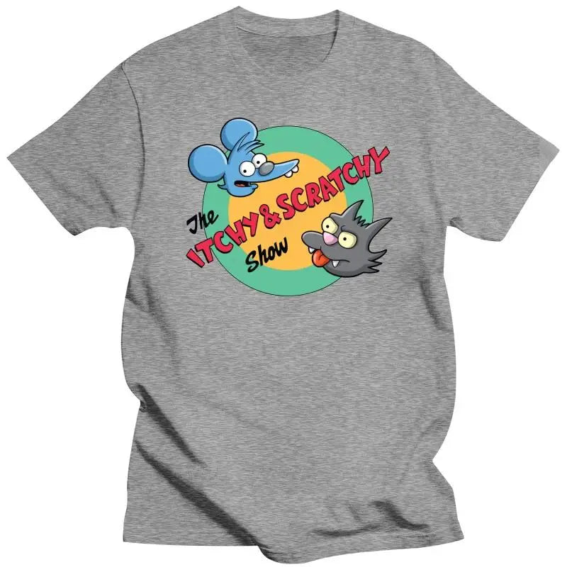 Itchy & Scratchy — Porch Pals Simpsons Unisex Graphic Tee - Neon Districts