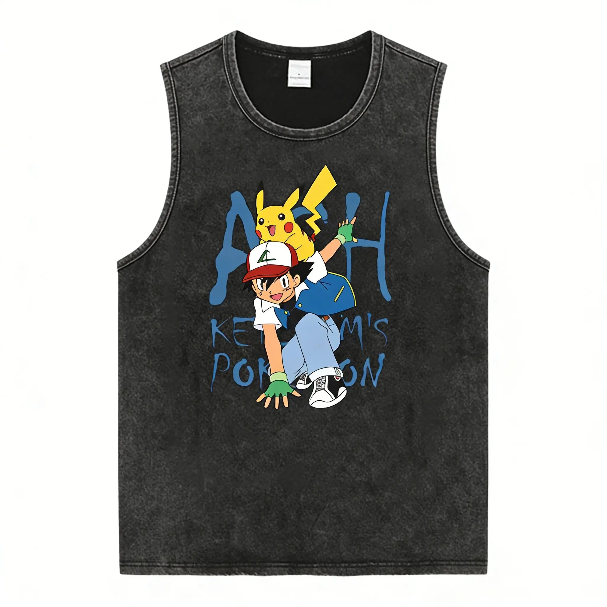 Pokémon — Y2K Washed Gym Tank Top - Neon Districts