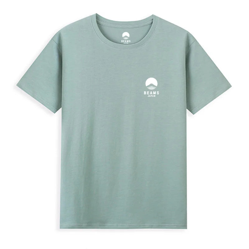 Mount Fuji — Embroidered Logo Japan Cotton Tee - Neon Districts