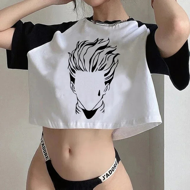 Hunter x Hunter Killua Crop Top – Harajuku Y2K Anime Tee