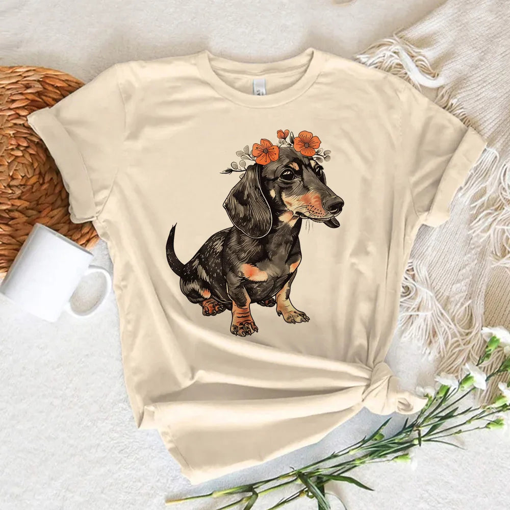 Dachshund Harajuku Graphic Tee - Neon Districts
