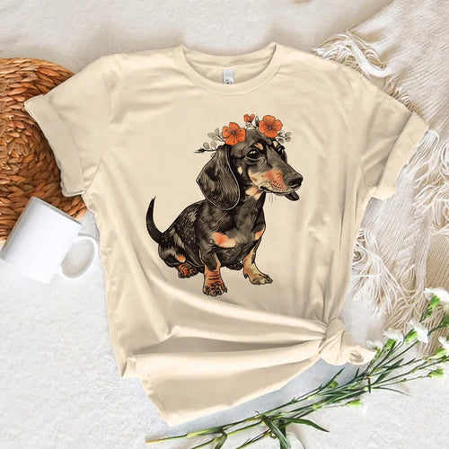 Dachshund Harajuku Graphic Tee - Neon Districts