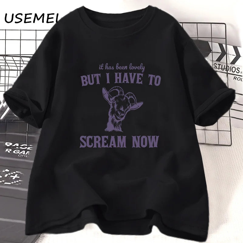 It Has Been Lovely, But I'm Going to Scream Now — Goat Women's Tee - Neon Districts