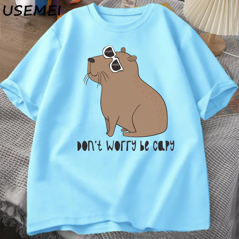 Don't Worry, Be Capy Tee - Neon Districts
