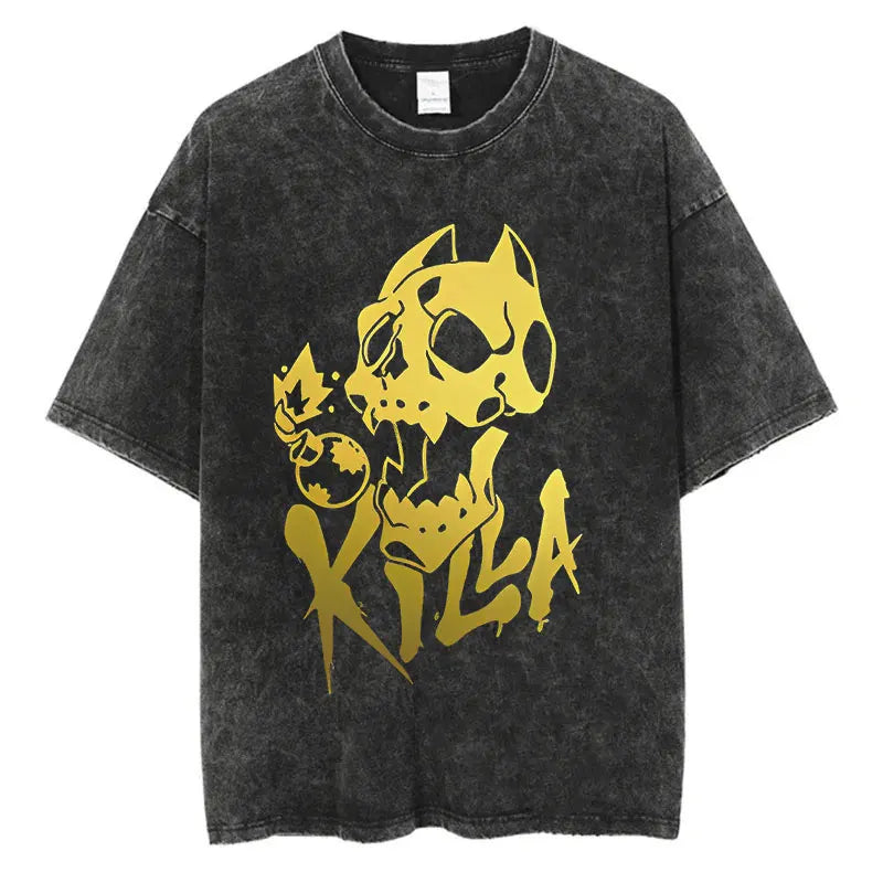 JoJo's Bizarre Adventure — Vintage Washed Hip Hop Streetwear Tee - Neon Districts
