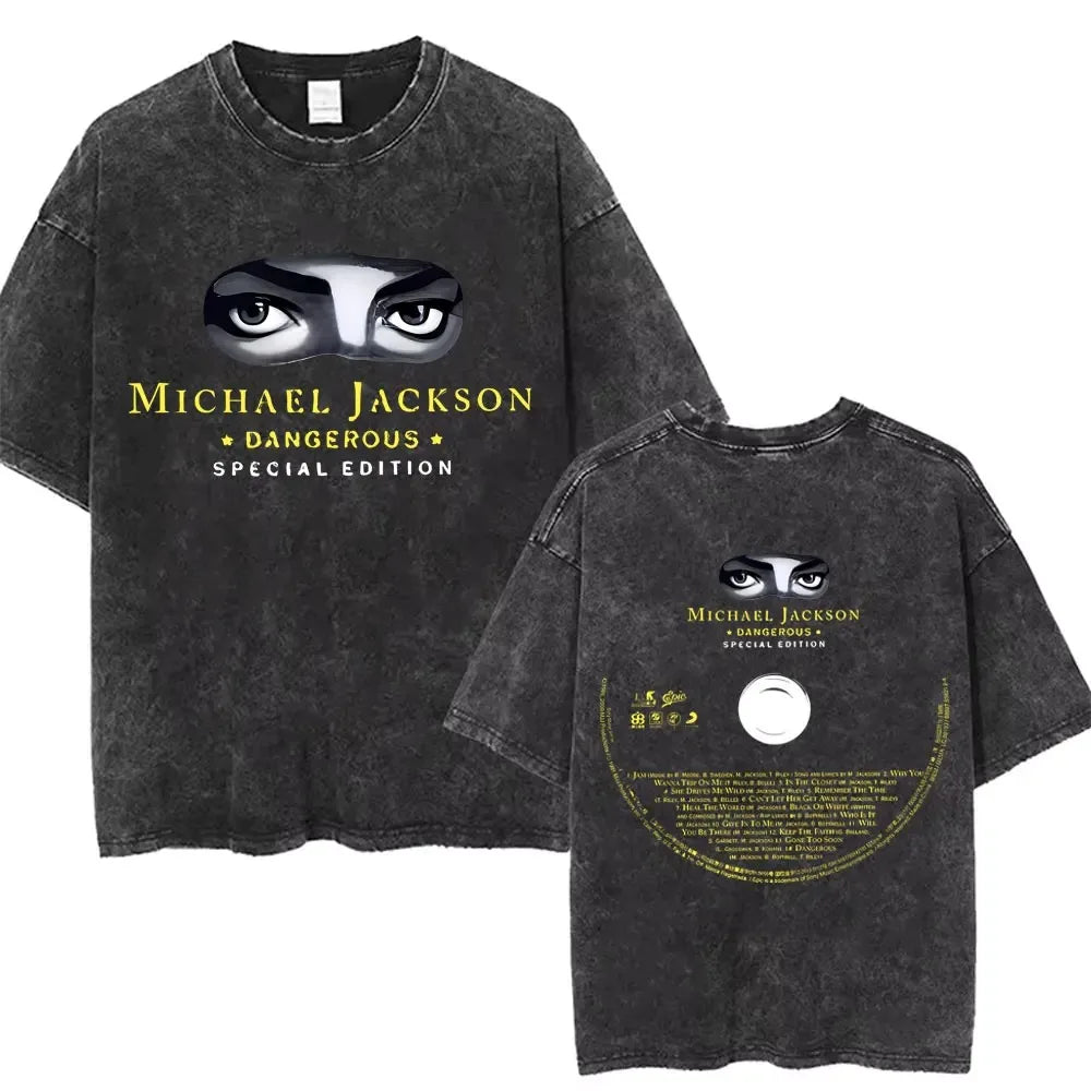 MJ King of Pop Washed Vintage Tee - Neon Districts