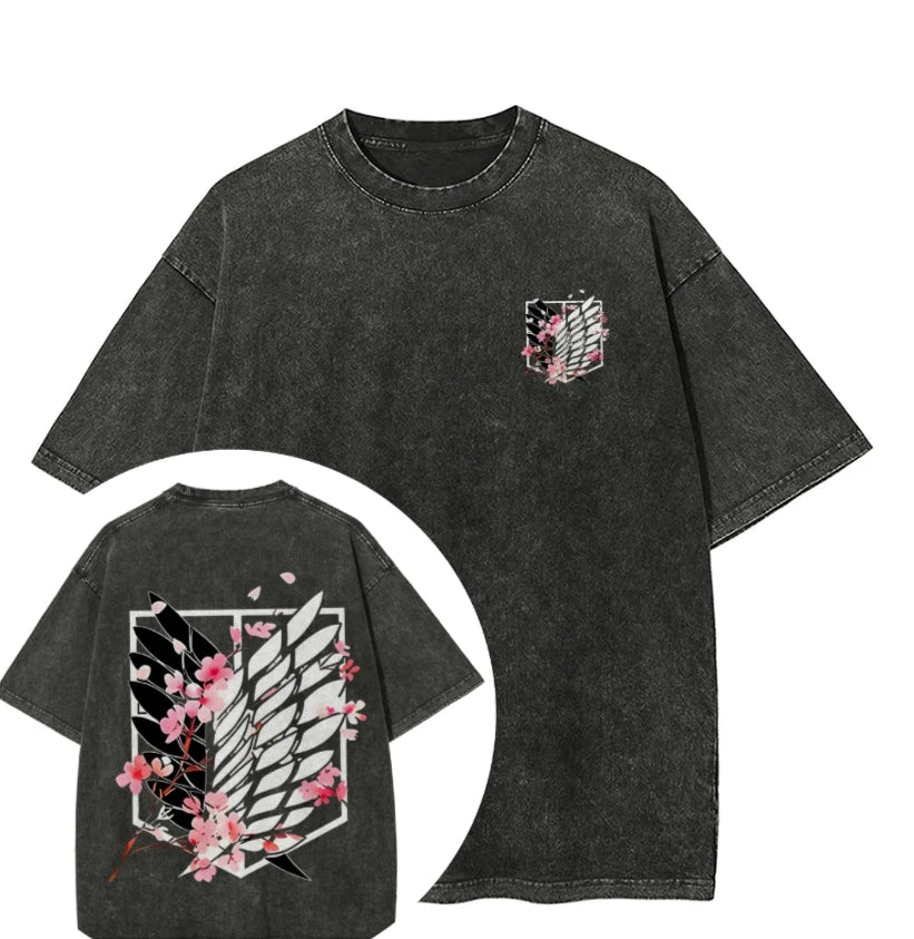 Attack on Titan Retro Cotton Tee – Anime Streetwear