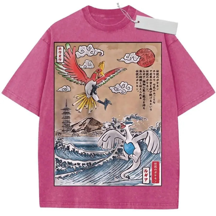Pokémon — Vintage Washed Oversized Streetwear Tee - Neon Districts
