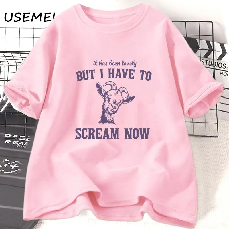 It Has Been Lovely, But I'm Going to Scream Now — Goat Women's Tee - Neon Districts