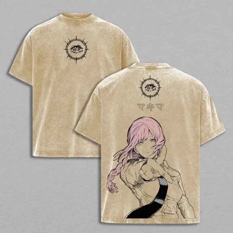 Chainsaw Man Makima Harajuku Washed Tee