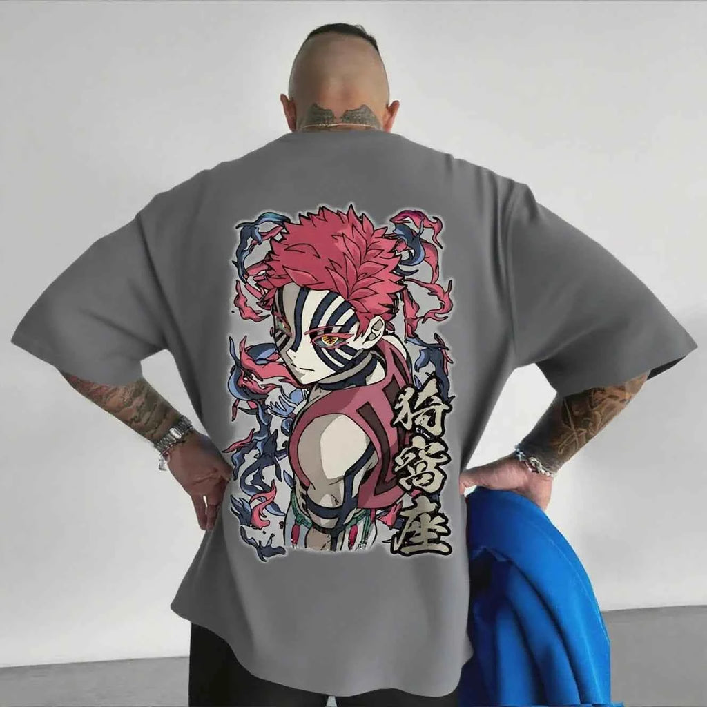 Demon Slayer Akaza Oversized Streetwear Tee