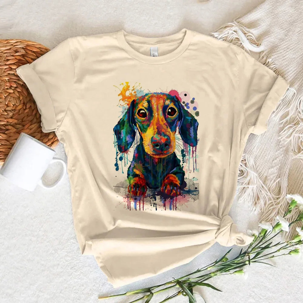 Dachshund Harajuku Graphic Tee - Neon Districts