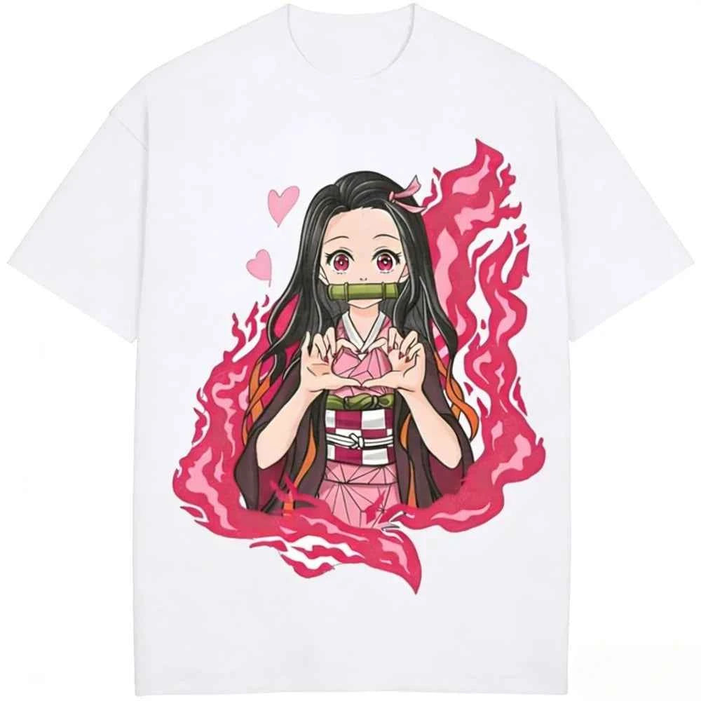 Demon Slayer Nezuko Graphic Tee – Pure Cotton Anime Shirt