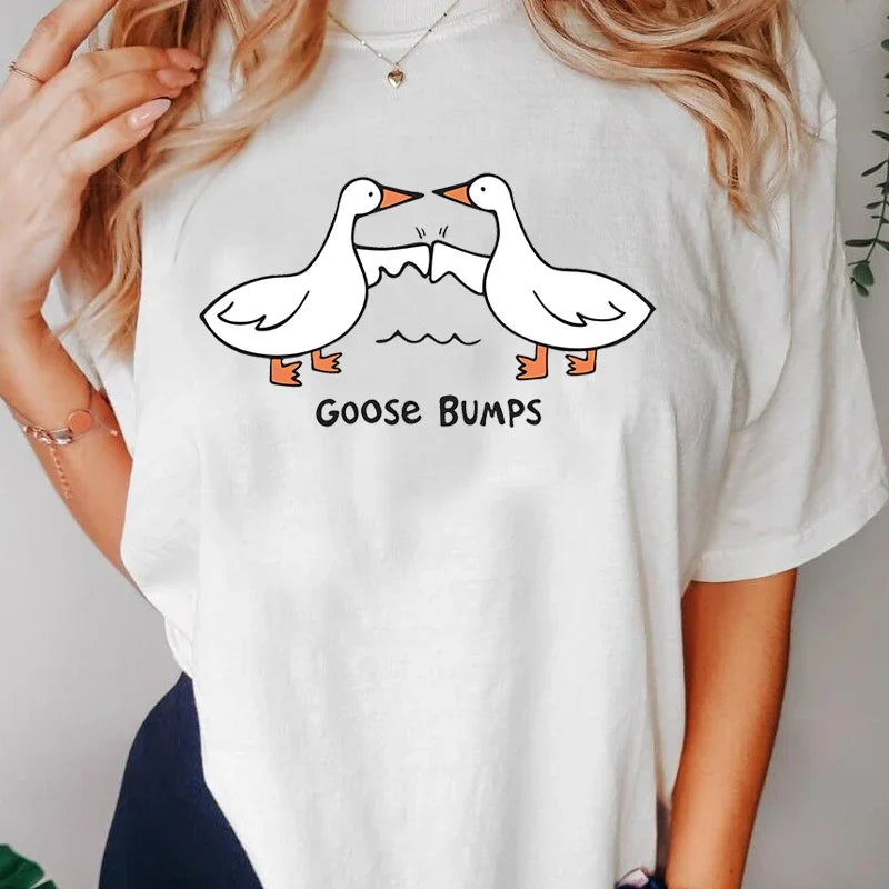Silly Goose Bumps — Funny Printed Oversized Streetwear Tee - Neon Districts