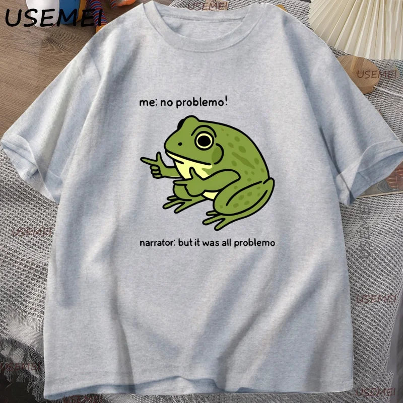 Me No Problemo — Frog Meme Streetwear Graphic Tee - Neon Districts