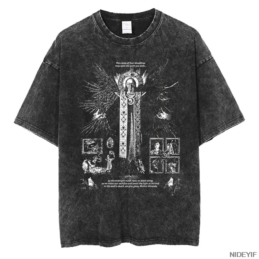 Resident Evil Leon Kennedy Vintage Oversized Tee – Biohazard Print