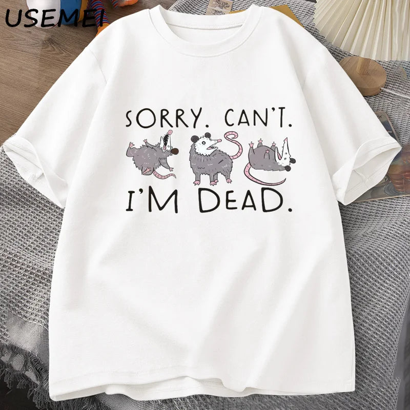 Opossum Anxiety Attack — Funny Animal Streetwear Graphic Tee - Neon Districts