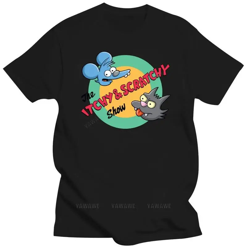 Itchy & Scratchy — Porch Pals Simpsons Unisex Graphic Tee - Neon Districts