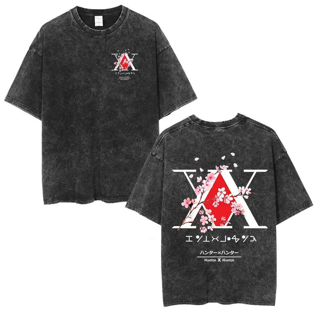 Hunter x Hunter Killua & Gon Vintage Tee – Cherry Blossom Print