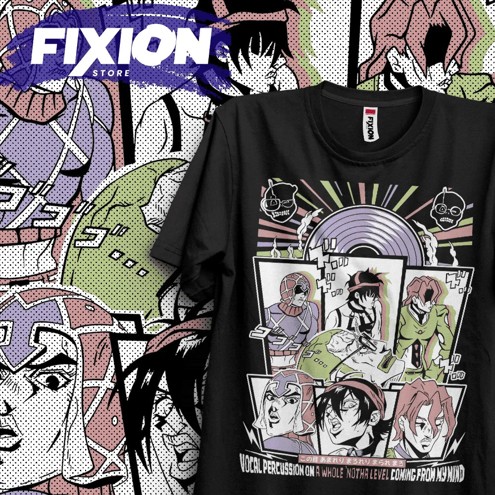 JoJo Dance Pose T-shirt - Bizarre Adventure Anime Manga Graphic Tee - Neon Districts
