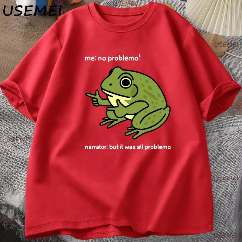 Me No Problemo — Frog Meme Streetwear Graphic Tee - Neon Districts