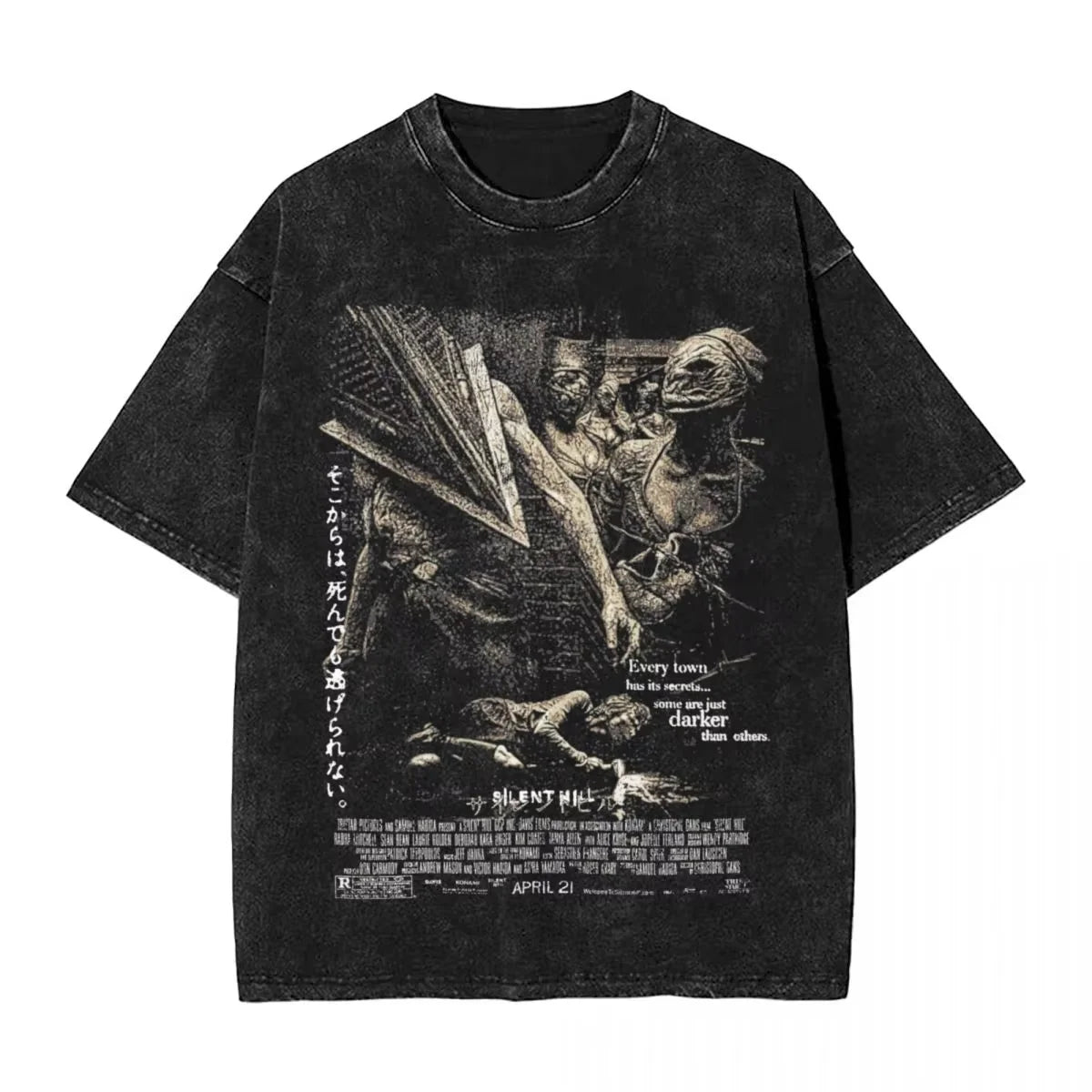 Silent Hill Heaven's Night Washed Tee – Horror Streetwear