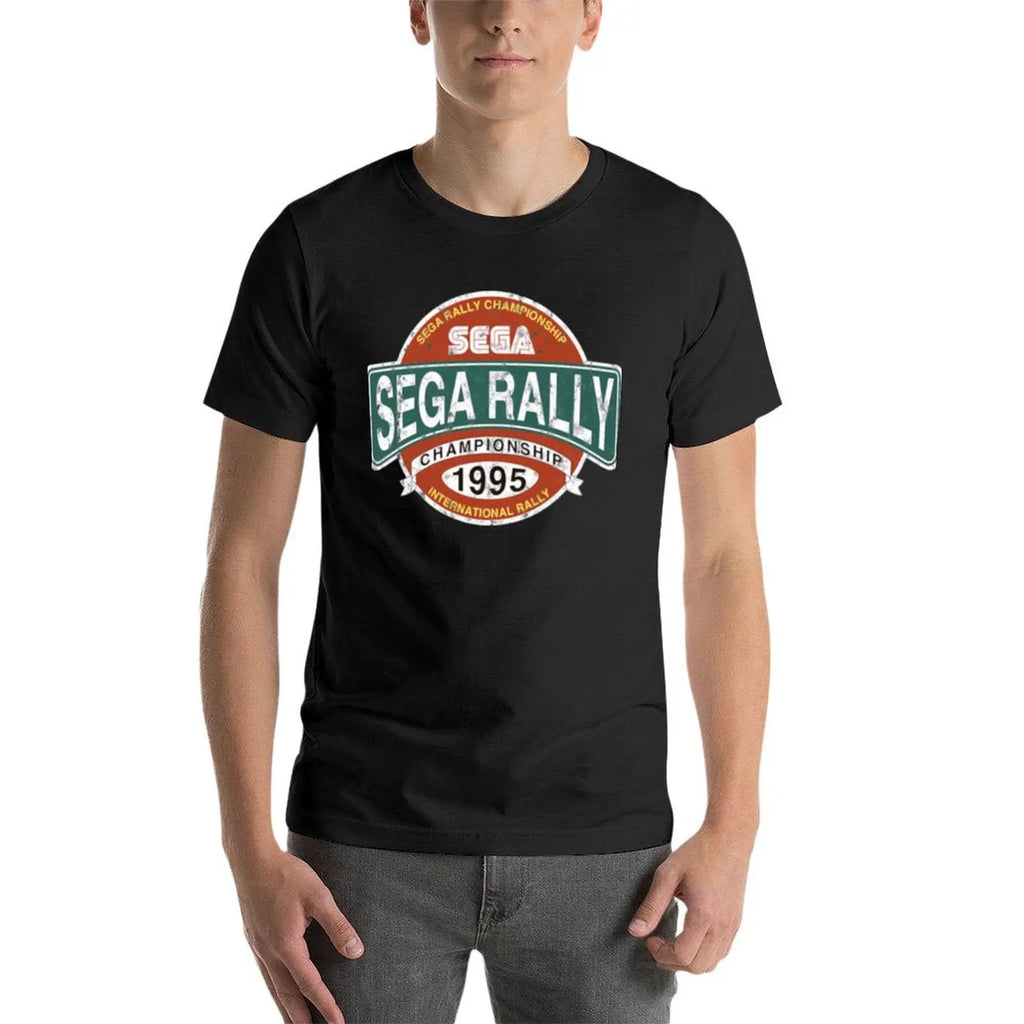 Sega Rally — Championship Distressed Logo Tee - Neon Districts