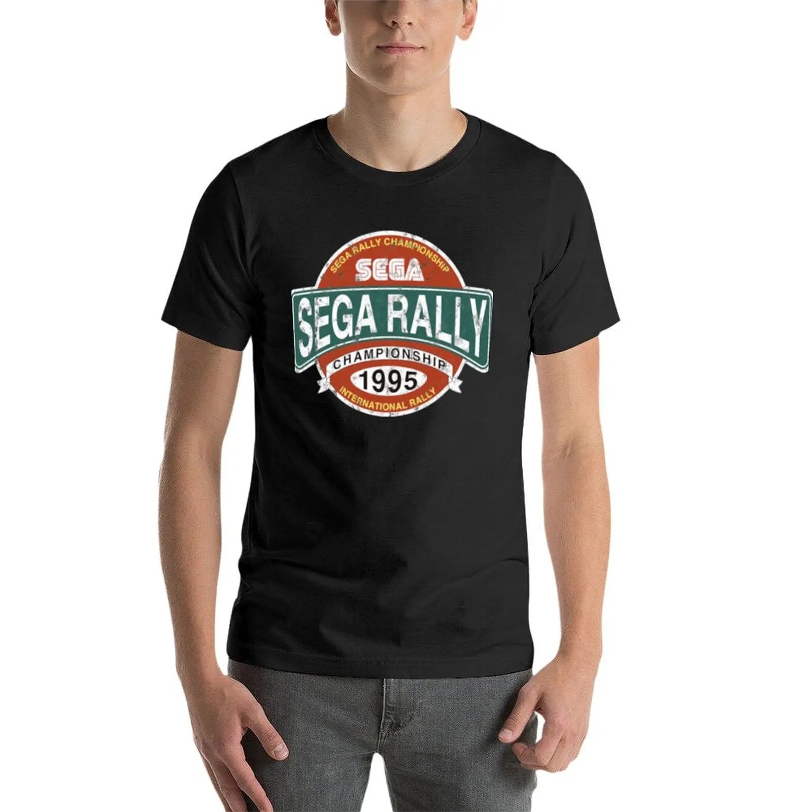 Sega Rally — Championship Distressed Logo Tee - Neon Districts