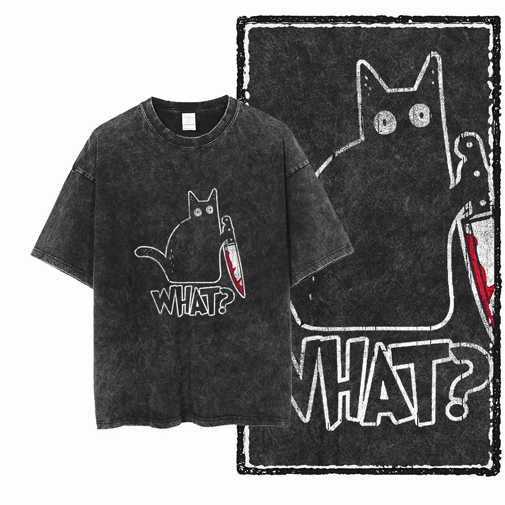 DB Cat — Acid Washed Exclusive Graphic Streetwear Tee - Neon Districts