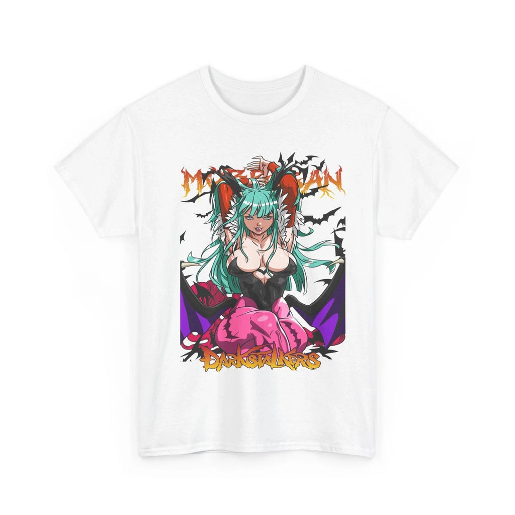 Darkstalkers Morrigan Aensland Tee – Classic Anime Graphic Shirt