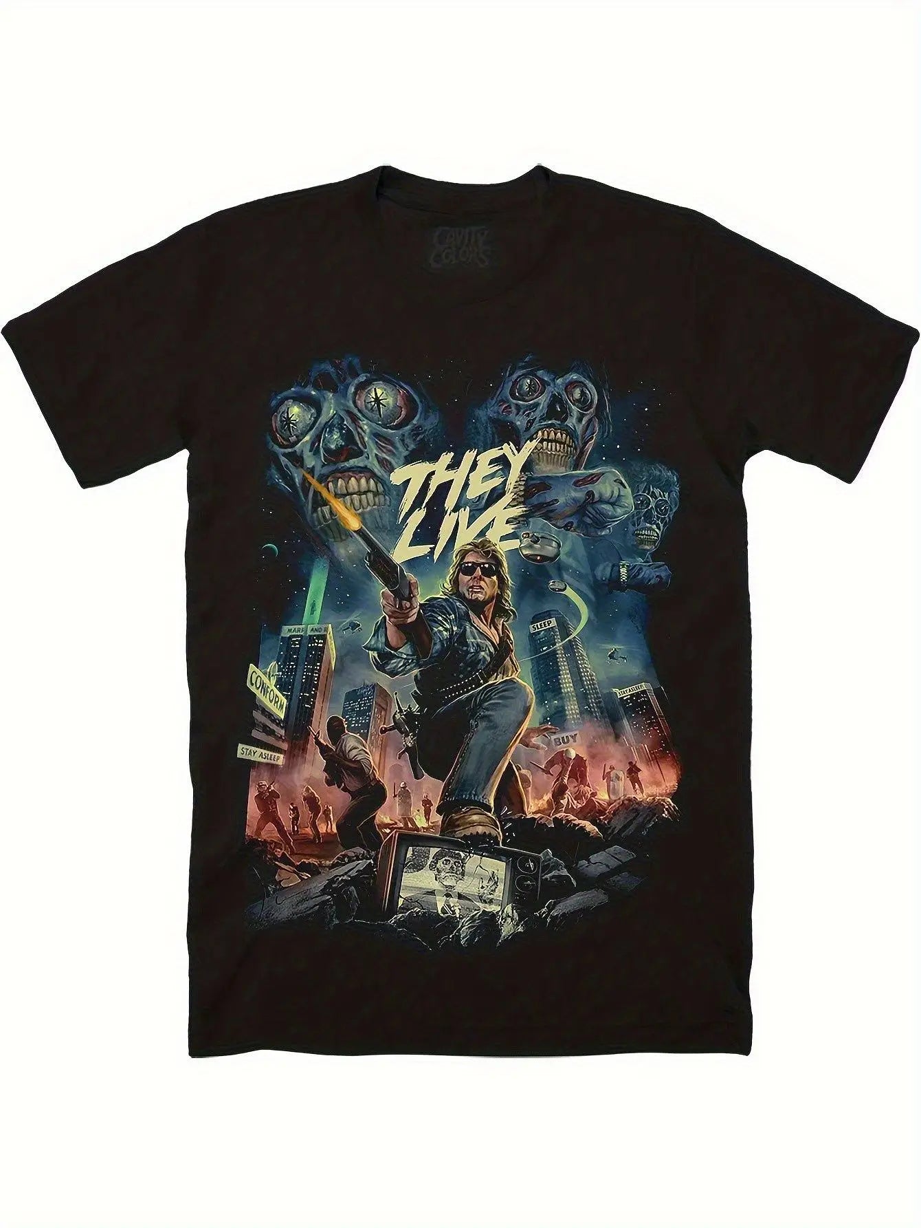 They Live — Roddy Piper Alien Artwork Tee