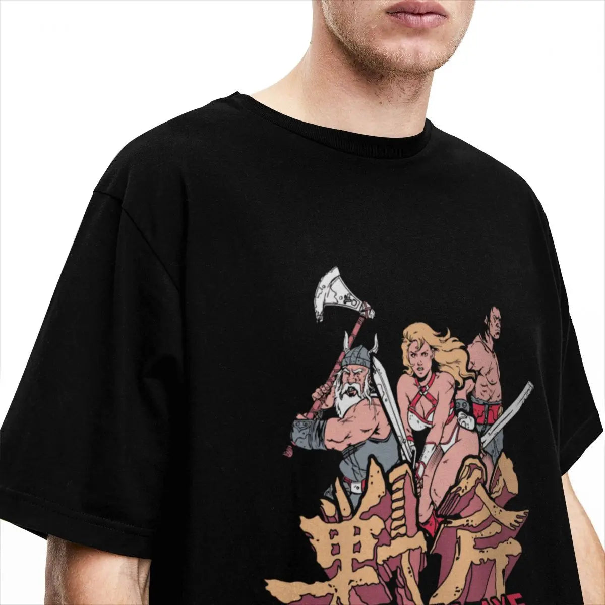 Golden Axe — Sega Arcade Beat-Em-Up Vintage Tee - Neon Districts