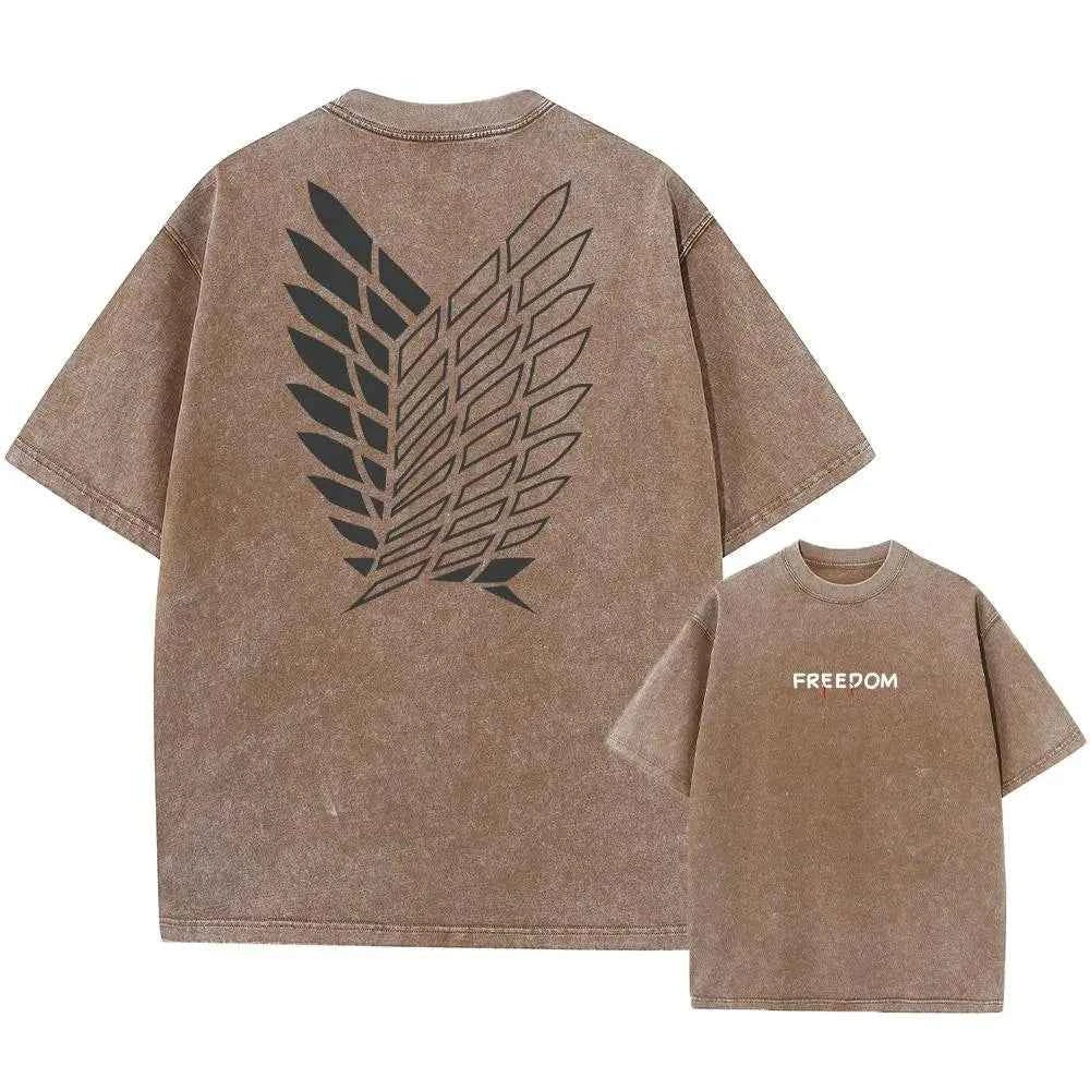 Attack on Titan Harajuku Oversized Tee – Vintage Washed