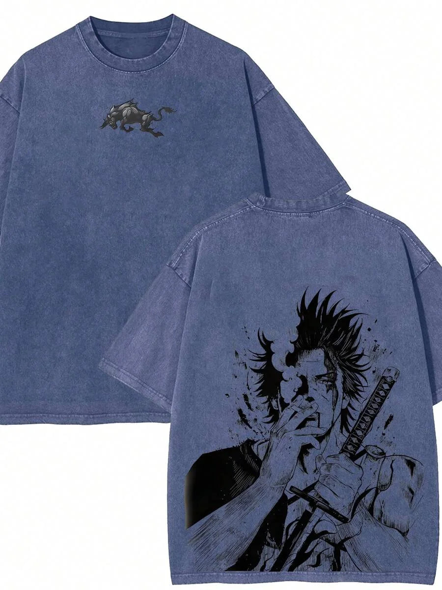 Black Clover Yami Sukehiro Graphic Tee – Washed Oversized
