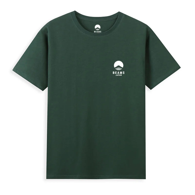 Mount Fuji — Embroidered Logo Japan Cotton Tee - Neon Districts